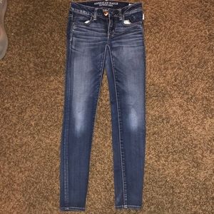 low rise jeggings darker wash